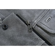 Load image into Gallery viewer, Men's Distressed Gray Cowhide Leather  Motorcycle Vest