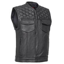 Load image into Gallery viewer, Black Horse Men's Leather Motorcycle Vest