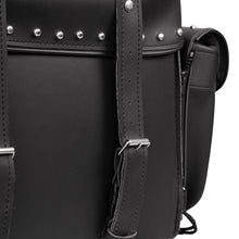 Load image into Gallery viewer, Leather Black PVC Large 4 Piece Motorcycle Touring Tail Bag wi