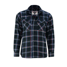 Load image into Gallery viewer, Flannel Shirt - Black, Red and Blue