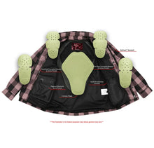 Load image into Gallery viewer, Alpha Check Men's  Armored Motorcycle Flannel Shirt - Red/Black