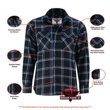 Load image into Gallery viewer, Flannel Shirt - Black, Red and Blue