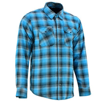 Load image into Gallery viewer, Flannel Shirt - Blue and Black Shaded