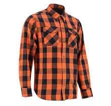 Load image into Gallery viewer, Flannel Shirt - Orange and Black
