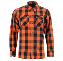 Load image into Gallery viewer, Flannel Shirt - Orange and Black