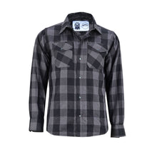 Load image into Gallery viewer, Flannel Shirt - Gray and Black