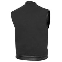 Load image into Gallery viewer, Canvas Material Single Back Panel Concealment Vest W/Leather Tr