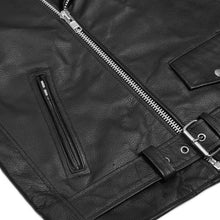 Load image into Gallery viewer, Dawn Rider Men's Premium Black Leather Motorcycle Jacket