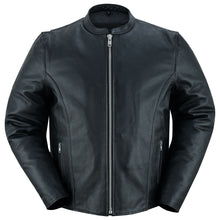 Load image into Gallery viewer, Men's Classic Black Scooter Leather Jacket
