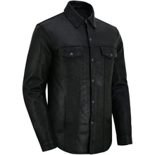 Load image into Gallery viewer, Men&#39;s Premium Lightweight Black Leather Shirt