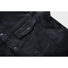 Load image into Gallery viewer, Men&#39;s Premium Lightweight Black Leather Shirt