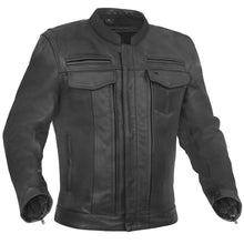 Load image into Gallery viewer, Men's Black Utility Style Motorcycle Jacket