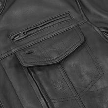Load image into Gallery viewer, Men's Black Utility Style Motorcycle Jacket