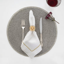 Load image into Gallery viewer, Silver hand beaded placemat