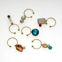 Load image into Gallery viewer, Jeweled wine charms, pastels