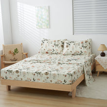 Load image into Gallery viewer, DaDalogy Enchanted Meadow Bed in a bag Set - Victoria Garden Delicate Floral Symphony in Beige, Rose, and Soft Green, Luxuriously Soft Quilted Set