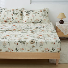 Load image into Gallery viewer, DaDalogy Enchanted Meadow Bed in a bag Set - Victoria Garden Delicate Floral Symphony in Beige, Rose, and Soft Green, Luxuriously Soft Quilted Set