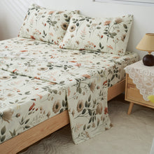 Load image into Gallery viewer, DaDalogy Enchanted Meadow Bed in a bag Set - Victoria Garden Delicate Floral Symphony in Beige, Rose, and Soft Green, Luxuriously Soft Quilted Set