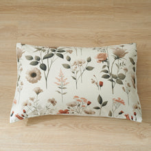 Load image into Gallery viewer, DaDalogy Enchanted Meadow Bed in a bag Set - Victoria Garden Delicate Floral Symphony in Beige, Rose, and Soft Green, Luxuriously Soft Quilted Set