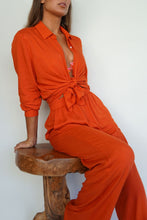 Load image into Gallery viewer, Papaya Orange Button Up