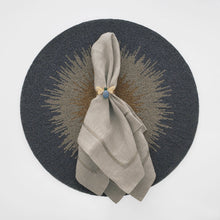 Load image into Gallery viewer, Ombre hand beaded placemat, indigo
