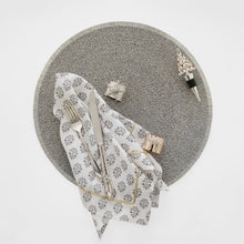 Load image into Gallery viewer, Silver hand beaded placemat