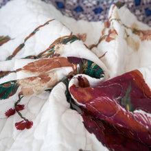 Load image into Gallery viewer, Tache Cotton Patchwork Old World Garden Pastel Blue Yellow Red Hummingbirds Quilted Throw Blanket (JHW-936)