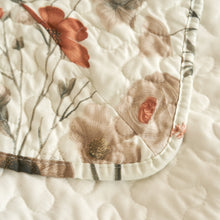 Load image into Gallery viewer, DaDalogy Enchanted Meadow Quilt Set - Victoria Garden Delicate Floral Symphony in Beige, Rose, and Soft Green, Luxuriously Soft Quilted Bedspread Set