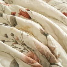 Load image into Gallery viewer, DaDalogy Enchanted Meadow Bed in a bag Set - Victoria Garden Delicate Floral Symphony in Beige, Rose, and Soft Green, Luxuriously Soft Quilted Set
