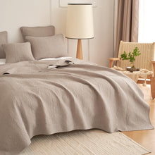Load image into Gallery viewer, DaDa Bedding Neutral Taupe Beige Sandy Elegant Matelasse Cotton Quilted Bedspread Set (JHW-585)