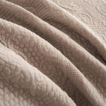 Load image into Gallery viewer, DaDa Bedding Neutral Taupe Beige Sandy Elegant Matelasse Cotton Quilted Bedspread Set (JHW-585)
