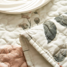 Load image into Gallery viewer, DaDalogy Enchanted Meadow Reversible Dinner Table Runner - Floral Elegance in Beige, Rose, and Soft Olive Green, Premium Soft Microfiber Quilted Table Runner