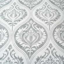 Load image into Gallery viewer, Tache Dreamy Moon Sky Ogee Damask Heather Gray White Duvet Cover (TB300)