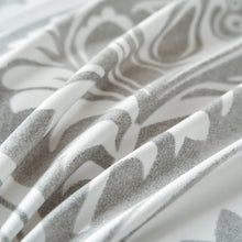 Load image into Gallery viewer, Tache Dreamy Moon Sky Ogee Damask Heather Gray White Duvet Cover (TB300)
