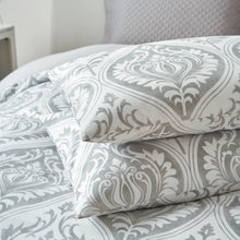 Load image into Gallery viewer, Tache Dreamy Moon Sky Ogee Damask Heather Gray White Duvet Cover (TB300)