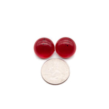 Load image into Gallery viewer, Ruby Red Medium Retro Button Stud Earrings