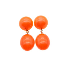 Load image into Gallery viewer, Orange Aura Glow Jelly Bean Earrings