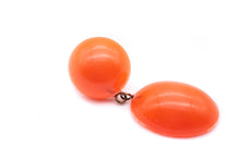 Load image into Gallery viewer, Orange Aura Glow Jelly Bean Earrings
