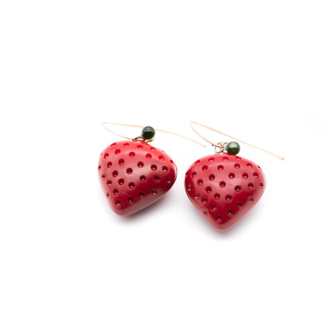 Strawberry Patch Drop Earrings