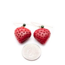 Load image into Gallery viewer, Strawberry Patch Drop Earrings