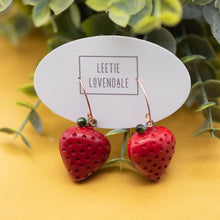 Load image into Gallery viewer, Strawberry Patch Drop Earrings