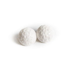 Load image into Gallery viewer, White Moon Rock Retro Button Stud Earrings