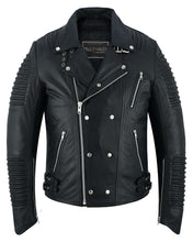 Load image into Gallery viewer, Bonestar Men's Black Fashion Leather Jacket
