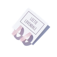Load image into Gallery viewer, Light Pink Moonglow Mini Classic Hoop Earrings