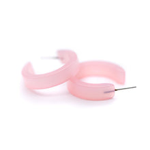 Load image into Gallery viewer, Light Pink Moonglow Mini Classic Hoop Earrings