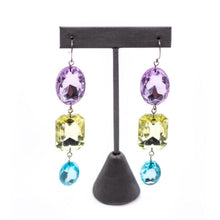 Load image into Gallery viewer, Pastel Story Shine On Gem Triple Drop Earrings
