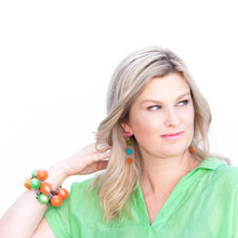 Load image into Gallery viewer, Neon Melon Moonglow Jumbo Lucite Bubble Stations Bracelet