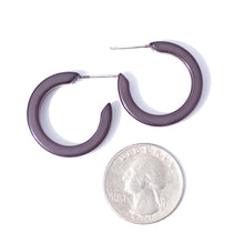 Load image into Gallery viewer, Charcoal Moonglow Mini Classic Hoop Earrings