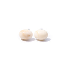 Load image into Gallery viewer, Cream Marbled Small Oval Stud Lucite Earrings