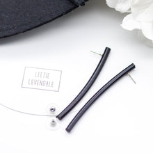 Load image into Gallery viewer, Black Twig Stick Stud Earrings